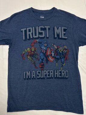 Marvel Comics “Trust Me I’m a Super Hero” graphic T-shirt